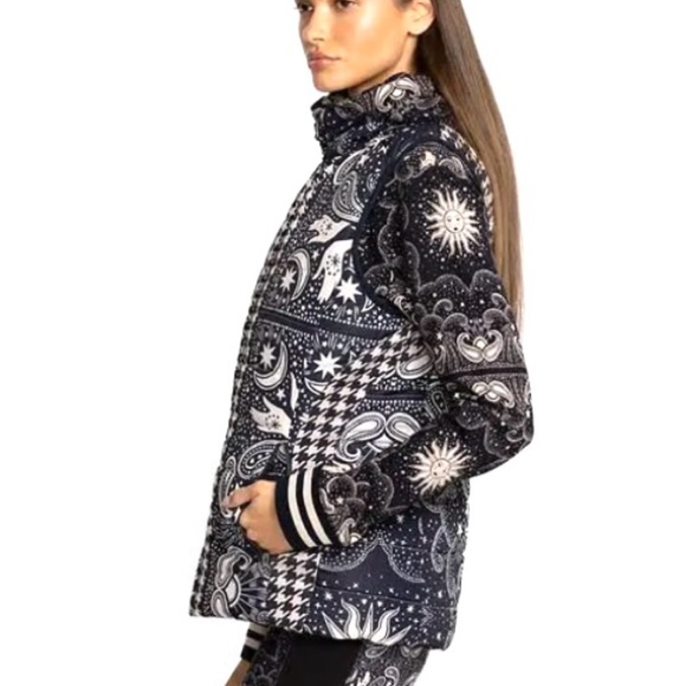 NEW Johnny Was Sasha Vest Reversible Puffer Houndstooth Floral Black White Sz M - Picture 4 of 16